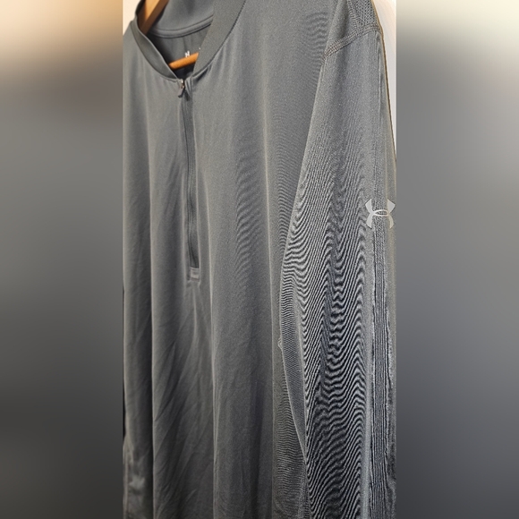 UNDER ARMOR Men’s Half Zip Long Sleeve Seamless Grey 2XL - Picture 2 of 10